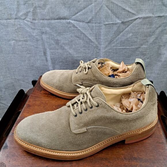 RAG & BONE Sz US 12 / EU 45 Brown Green Suede Lace Up Shoes Dainite Soles Italy